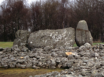 Loanhead of Daviot closeup of the recumbent stone, 2005 Loanhead of Daviot Stone Circle, Aberdeenshire