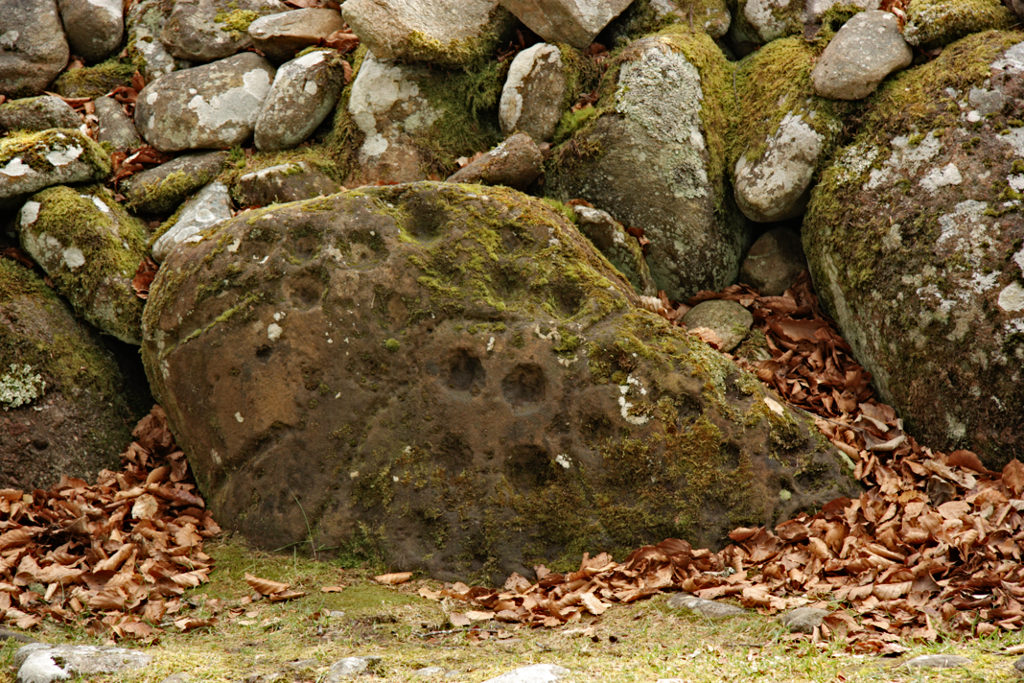 cup-marked kerb stone on the north-eastern cairn, 2009 Balnuaran Of Clava Stone Circle, Invernesshire