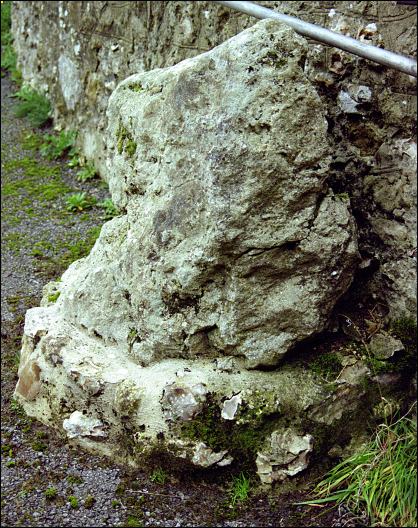 detail of right-hand stone, 2001 Toller Porcorum Standing Stone, Dorset